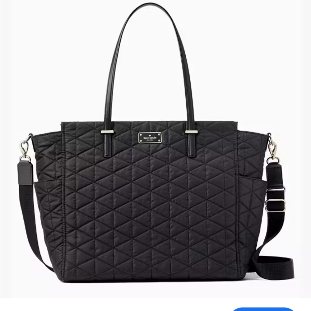 Kate Spade Black Quilted Tote Bag